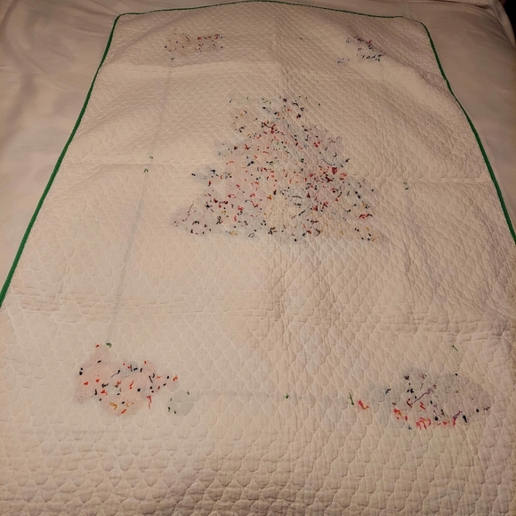 Vintage Embroidered Crib Quilt - Picture 7 of 10